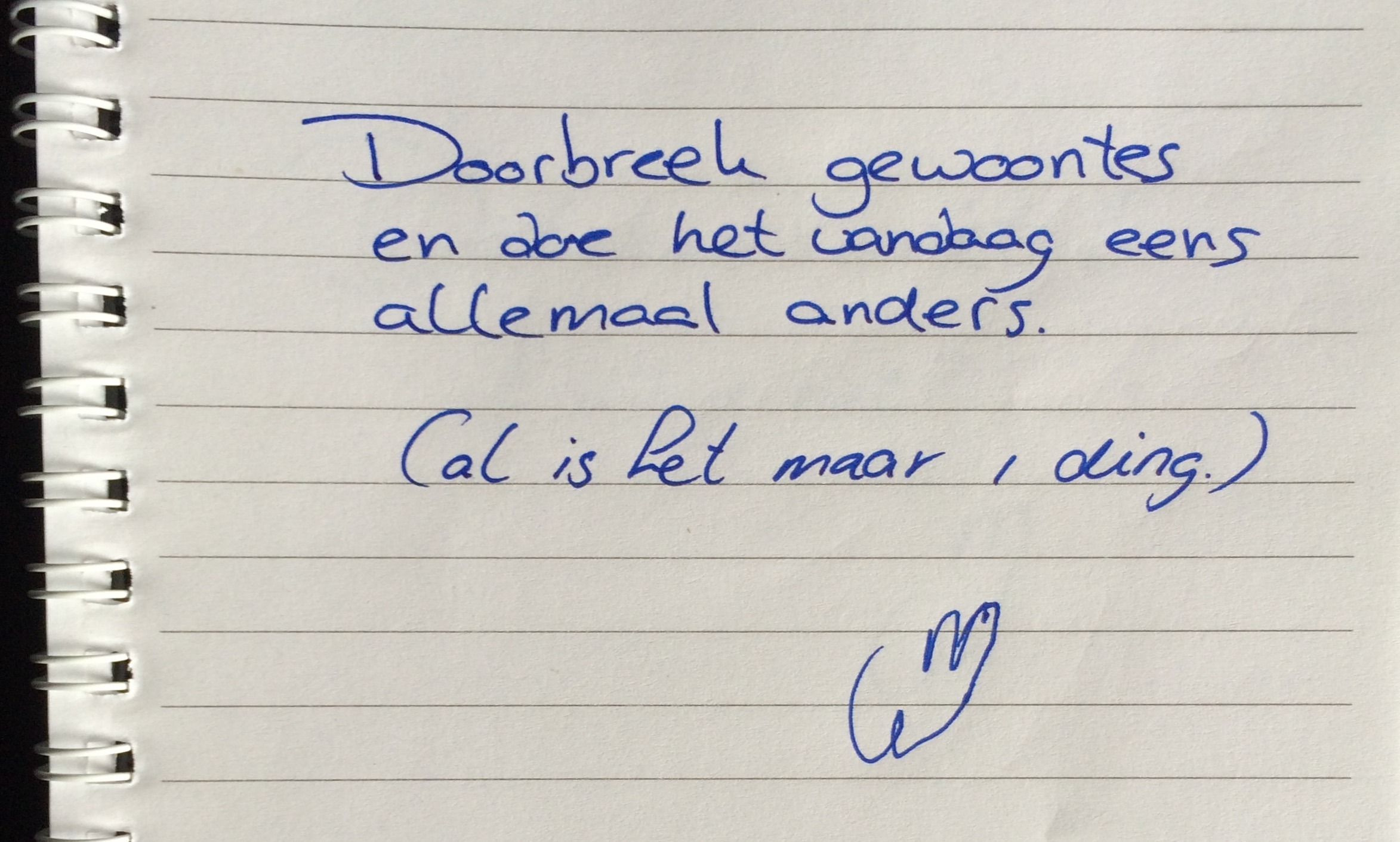 Gewoontes doorbreken