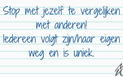 Stop met vergelijken